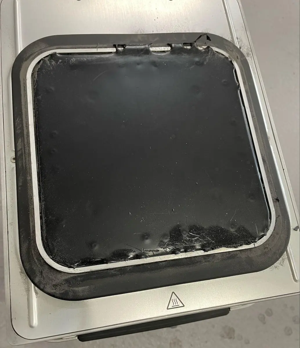 Preprint melting: matte and stuck to the print bed
