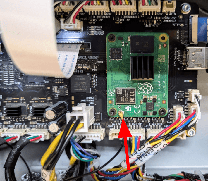 Connect the Wi-Fi antenna cable