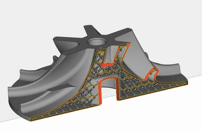 Diseño en CAD del patrón de rotor de la UNI