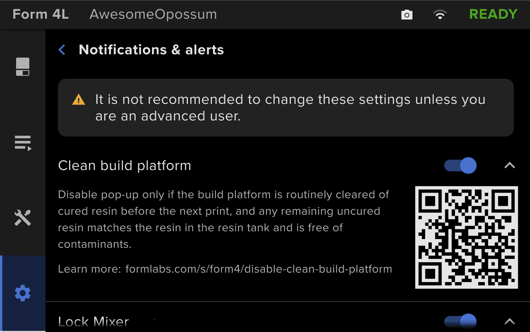 Controlling notification preferences on a Form 4L