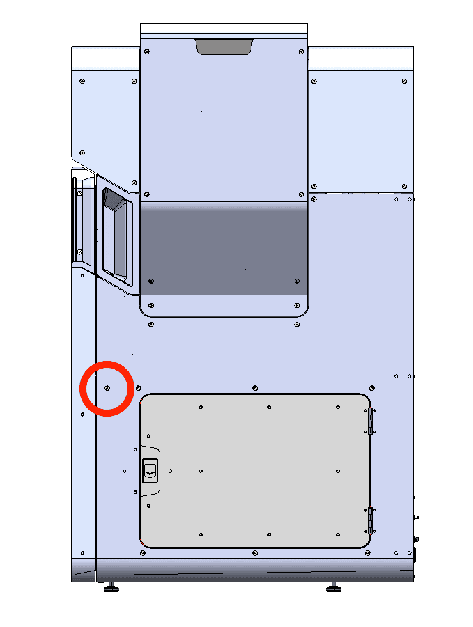 Replace the inner-right enclosure panel