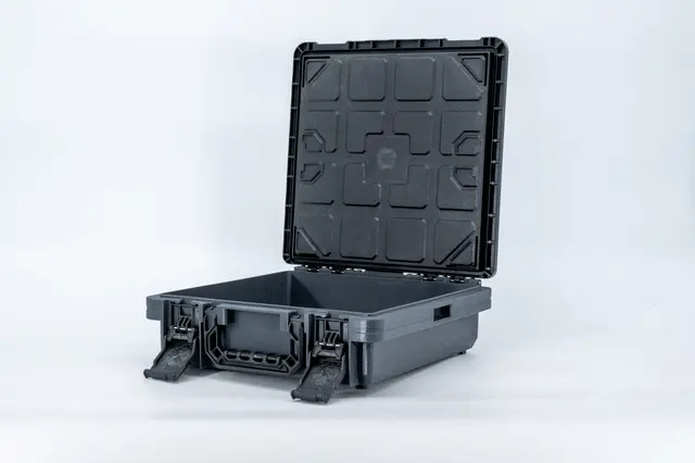 Black and grey utility box