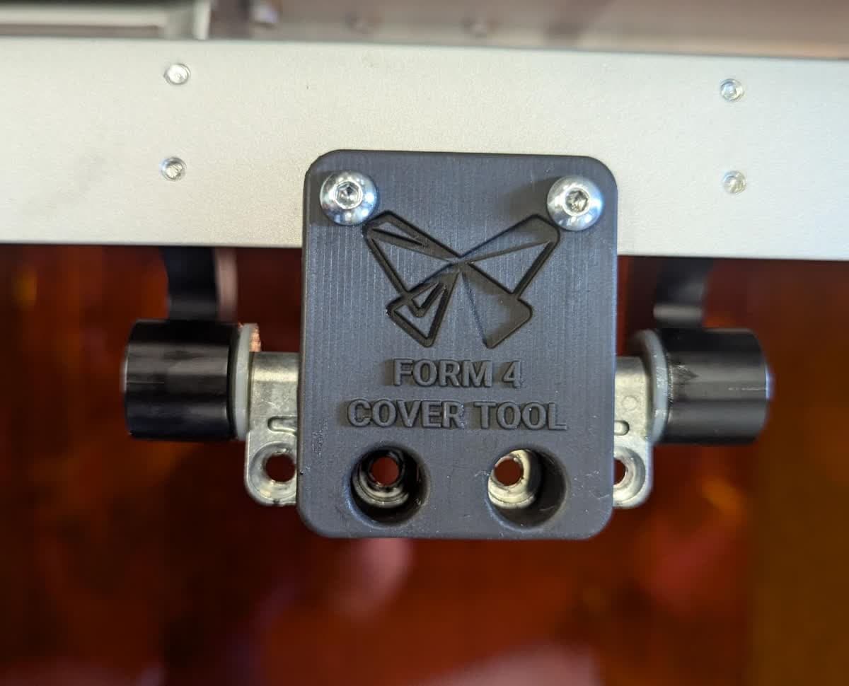 Installing the Form 4 cover tool step 2