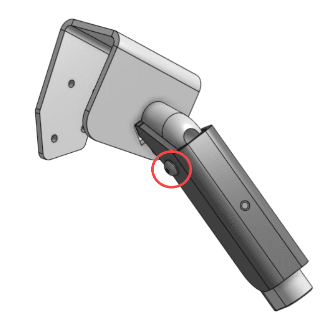 Hold the binding barrel in place while removing the handle screw