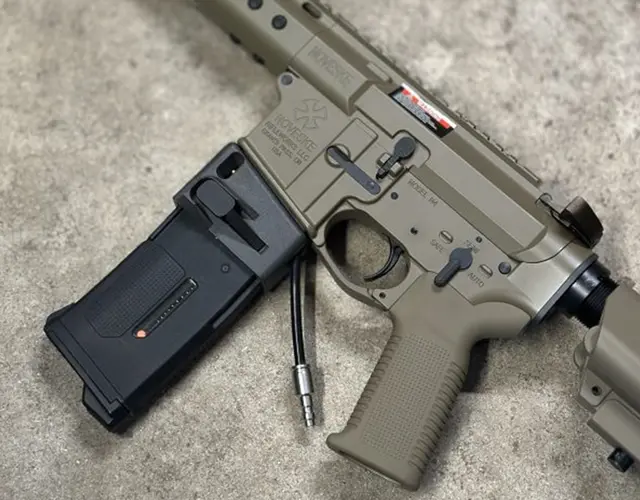 an 3d printed magazine for Tapp Airsoft's product