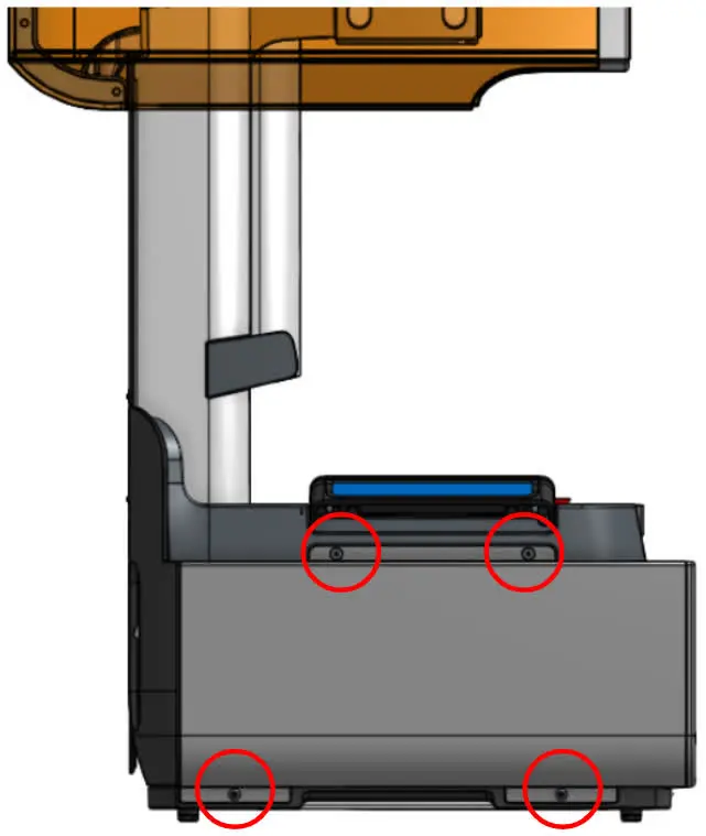 Step 2: Remove the left panel retention screws