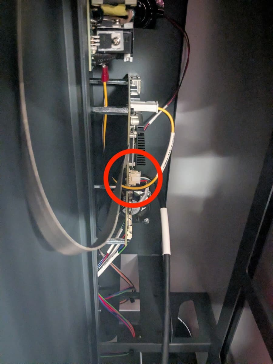 Step 3: Reattach solvent monitor cable
