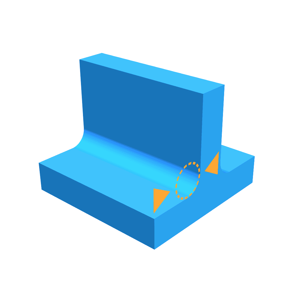 graphic demonstrating a fillet