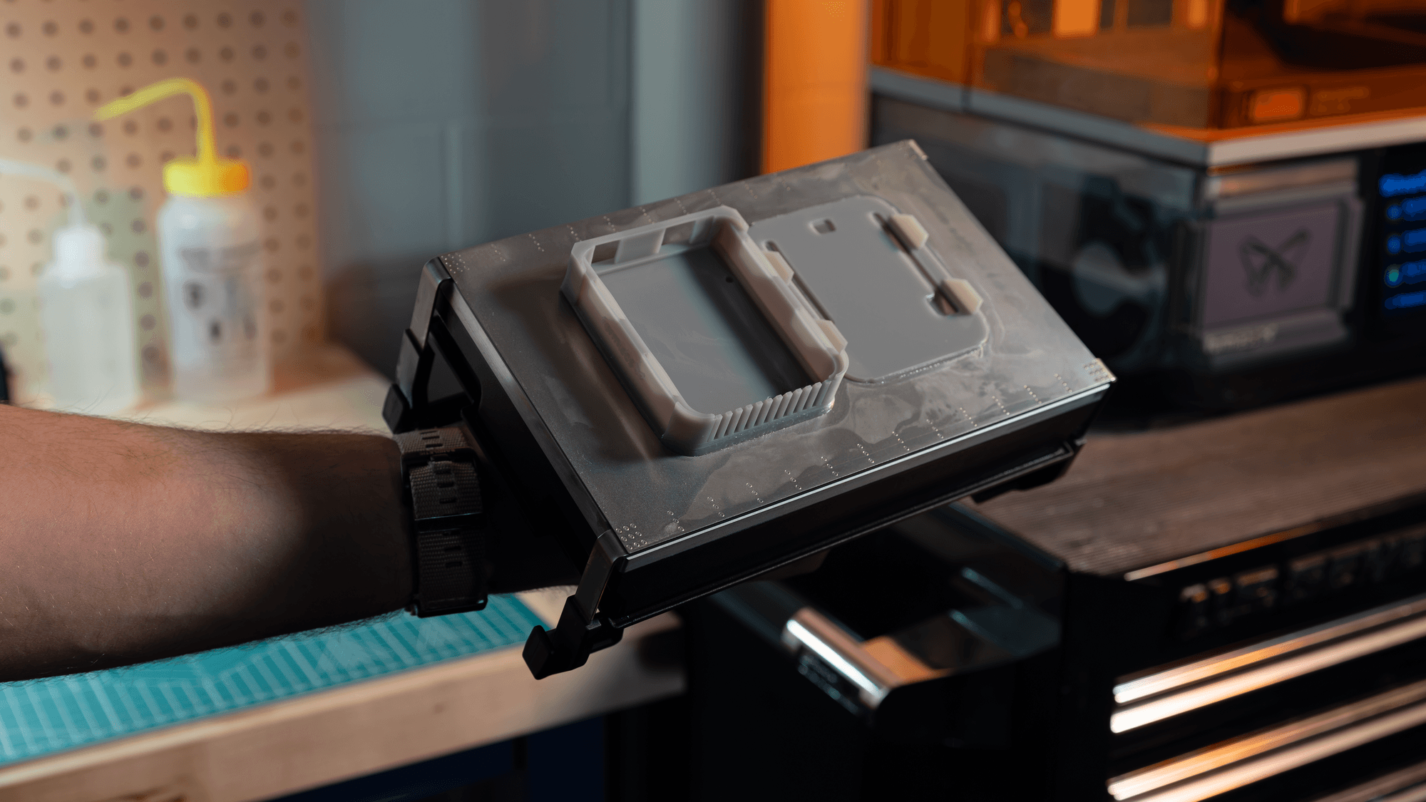 This Raspberry Pi enclosure was printed in 8 minutes in Alpha Fast Resin on Form Studio 1