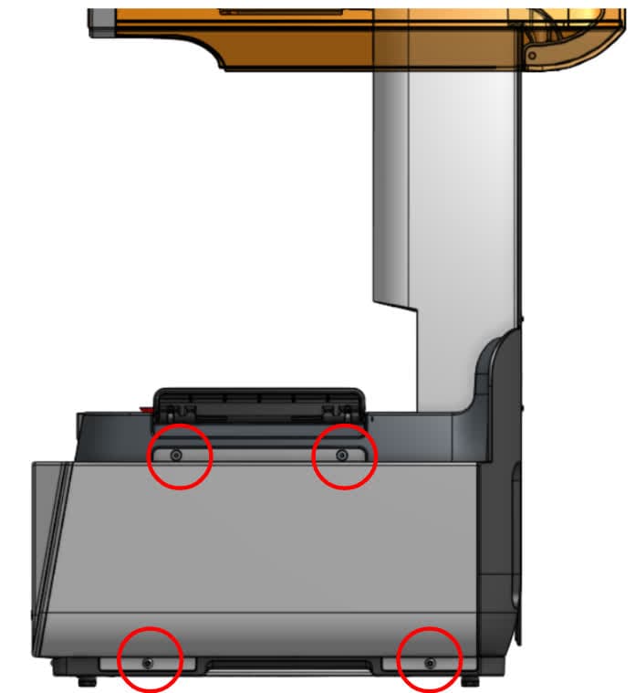 Step 2: Remove the right panel screws