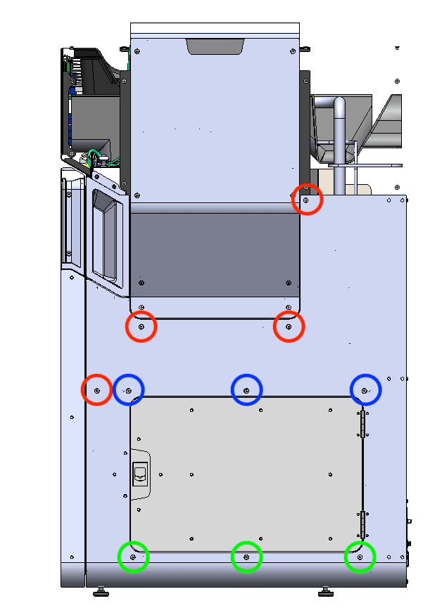 Remove the top & hopper-side panels