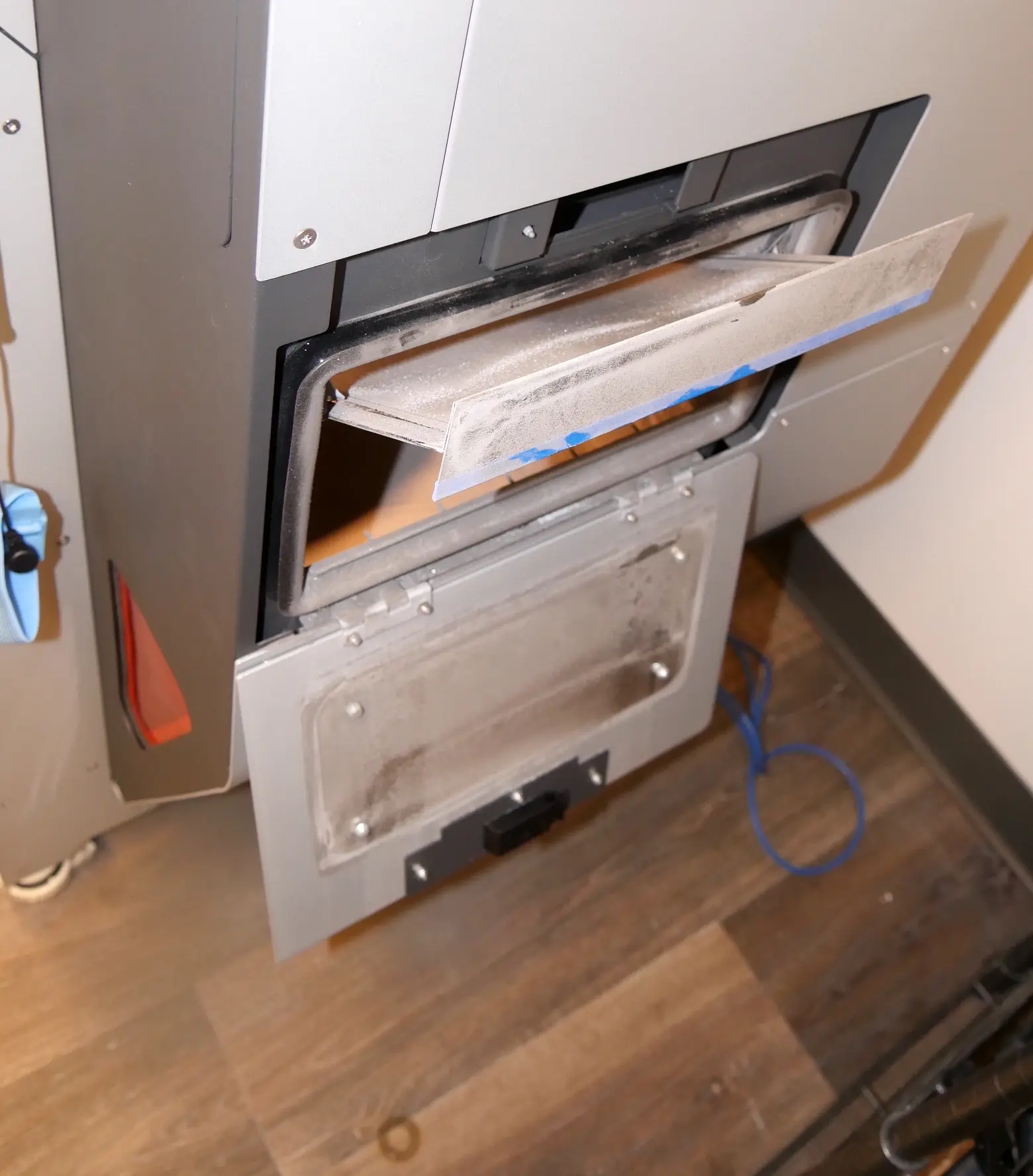 Partially removed Fuse Blast media filter