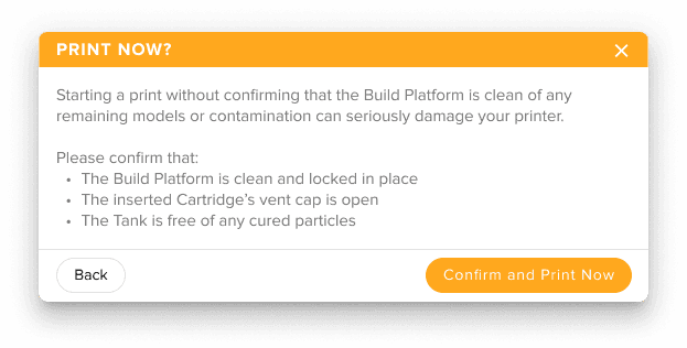 Build platform readiness confirmation window in PreForm 3.29.0