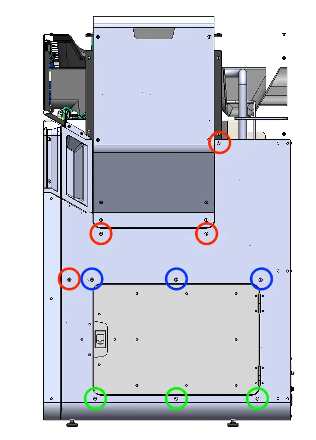 Remove the top & hopper-side panels