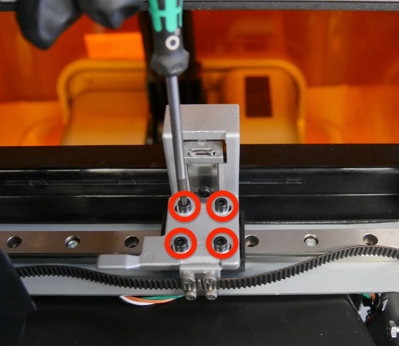 Step 1: Remove the mixer base retention screws