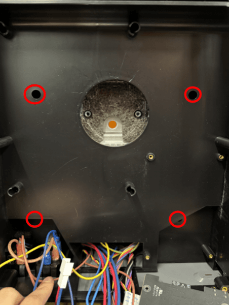 Remove the bottom shell screws