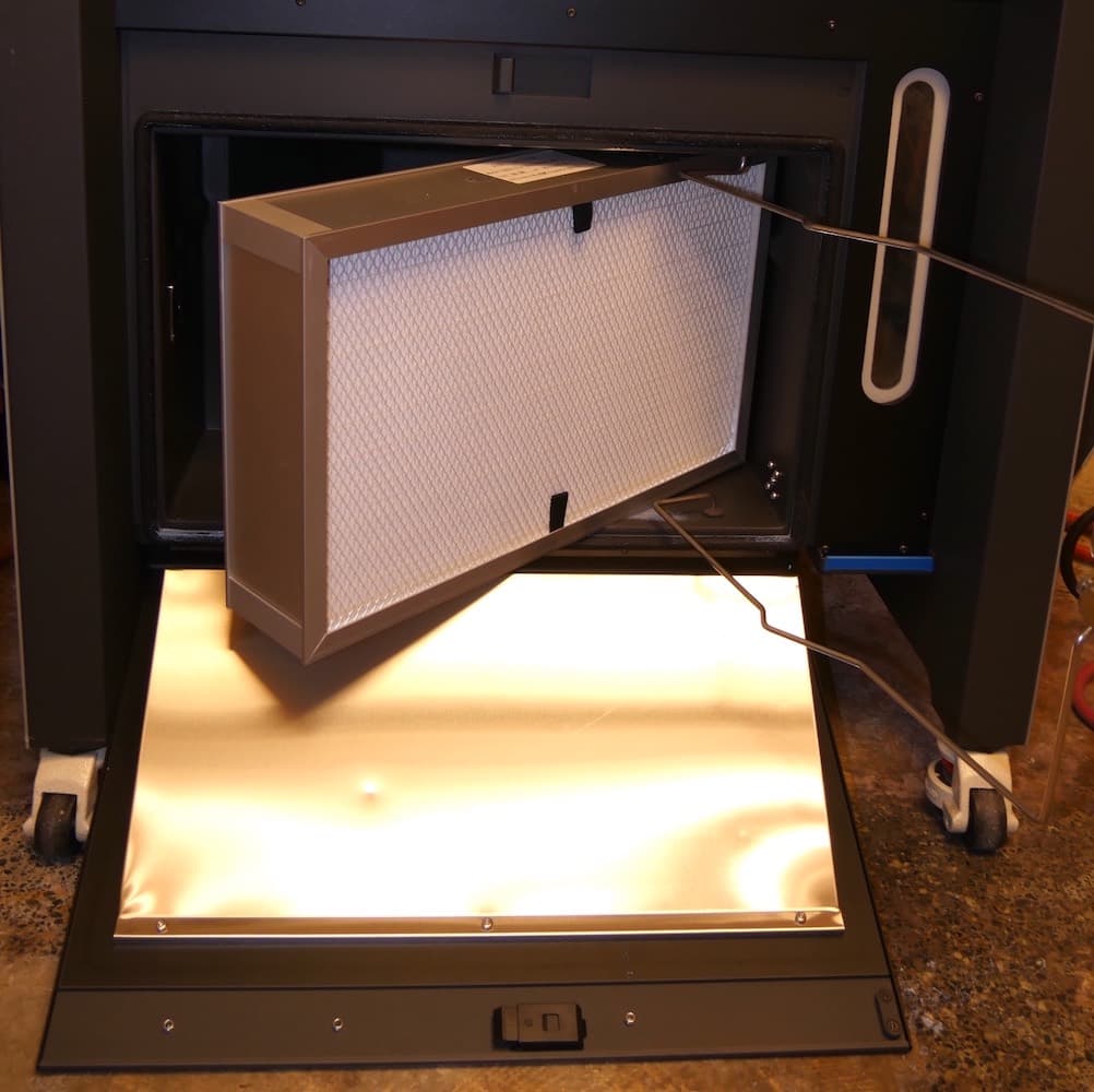 Removing the Fuse Blast HEPA filter