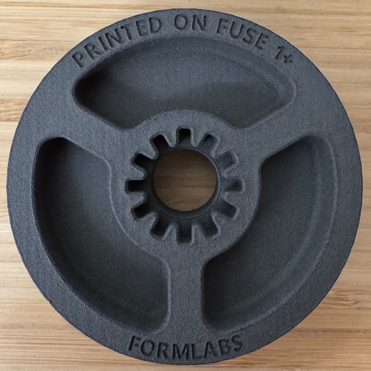 Part printed with fine features facing up