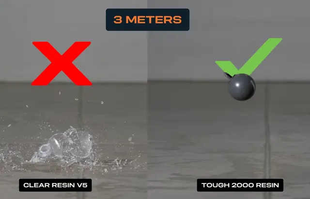 a drop test featuring FDM filament and Tough 2000 Resin from Formlabs