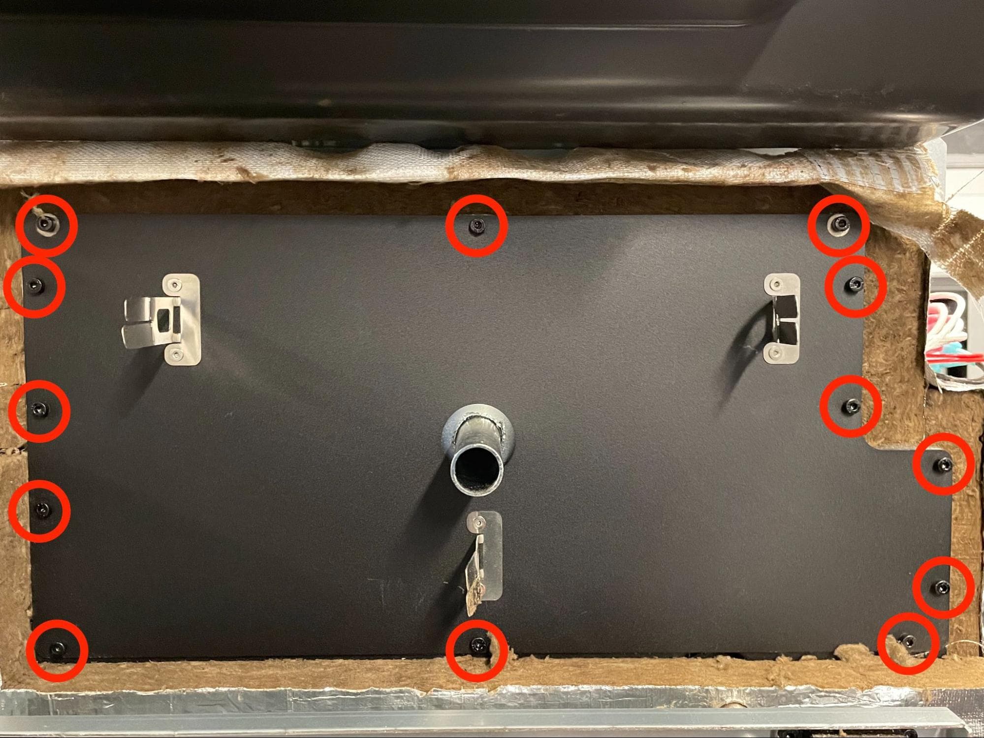 Replace the inner rear and insulation panels