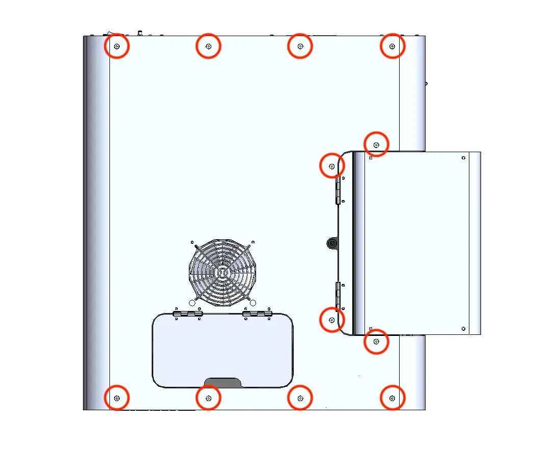 Remove the top enclosure panel