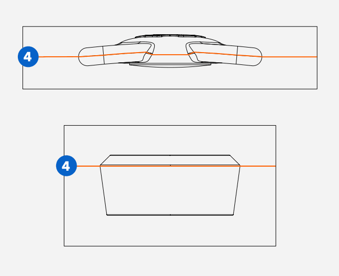 split mold parting line graphic