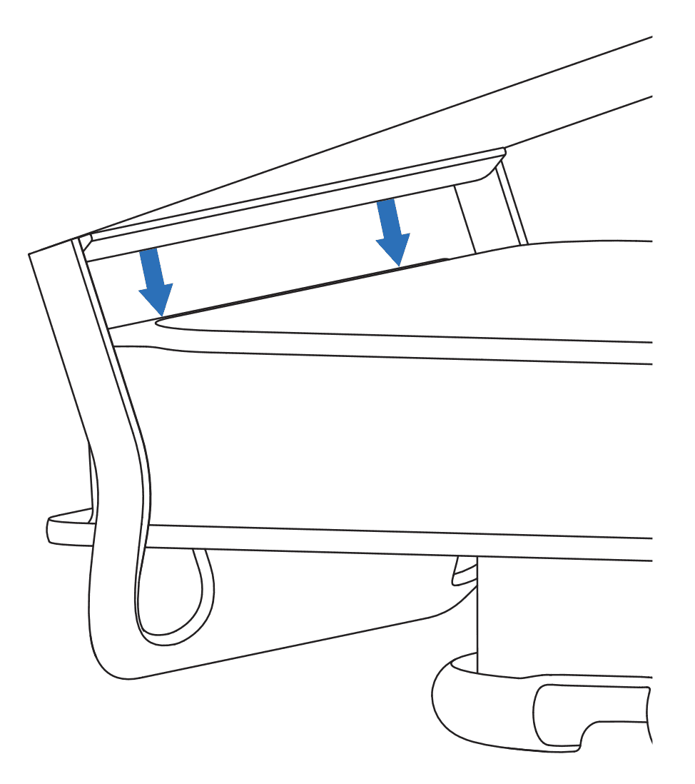 Aligning print surface edge with channel