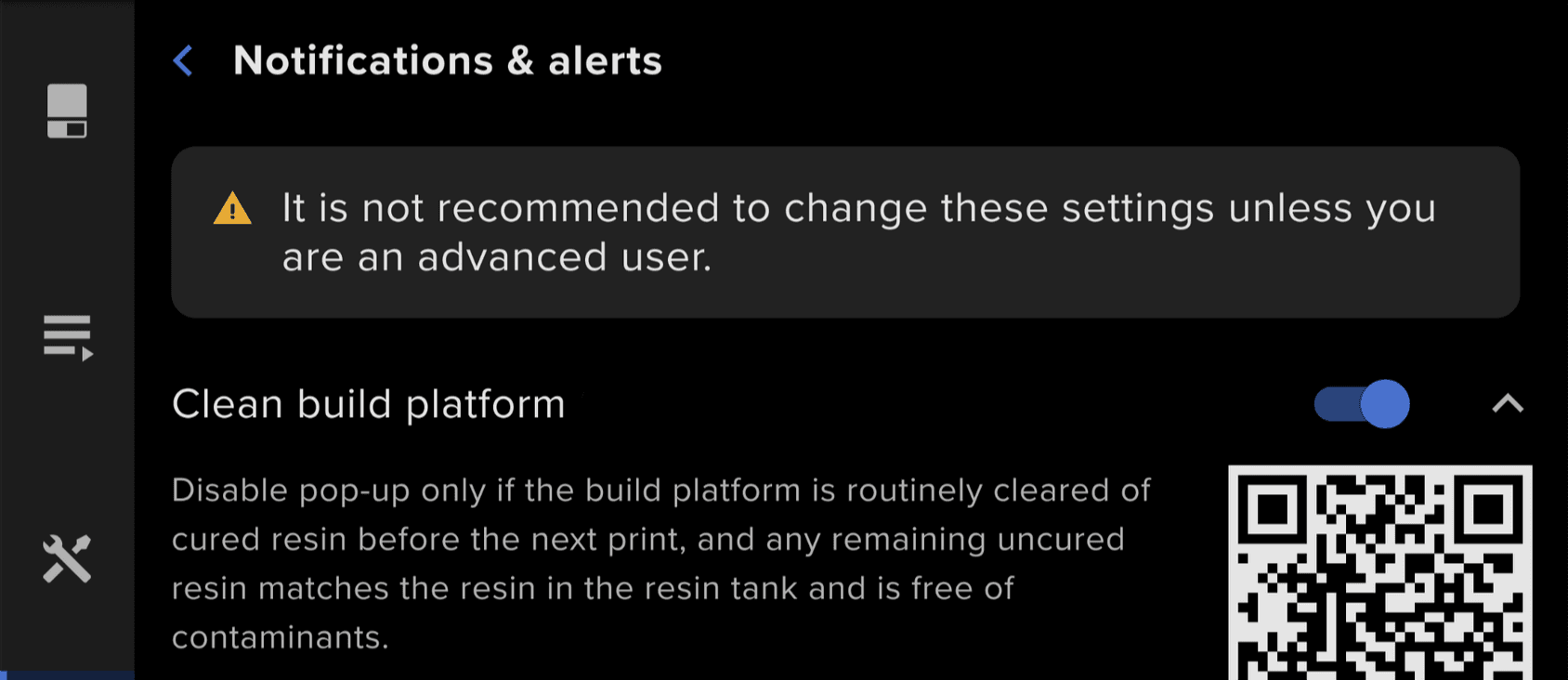 Controlling Form Studio 1 printer notifications
