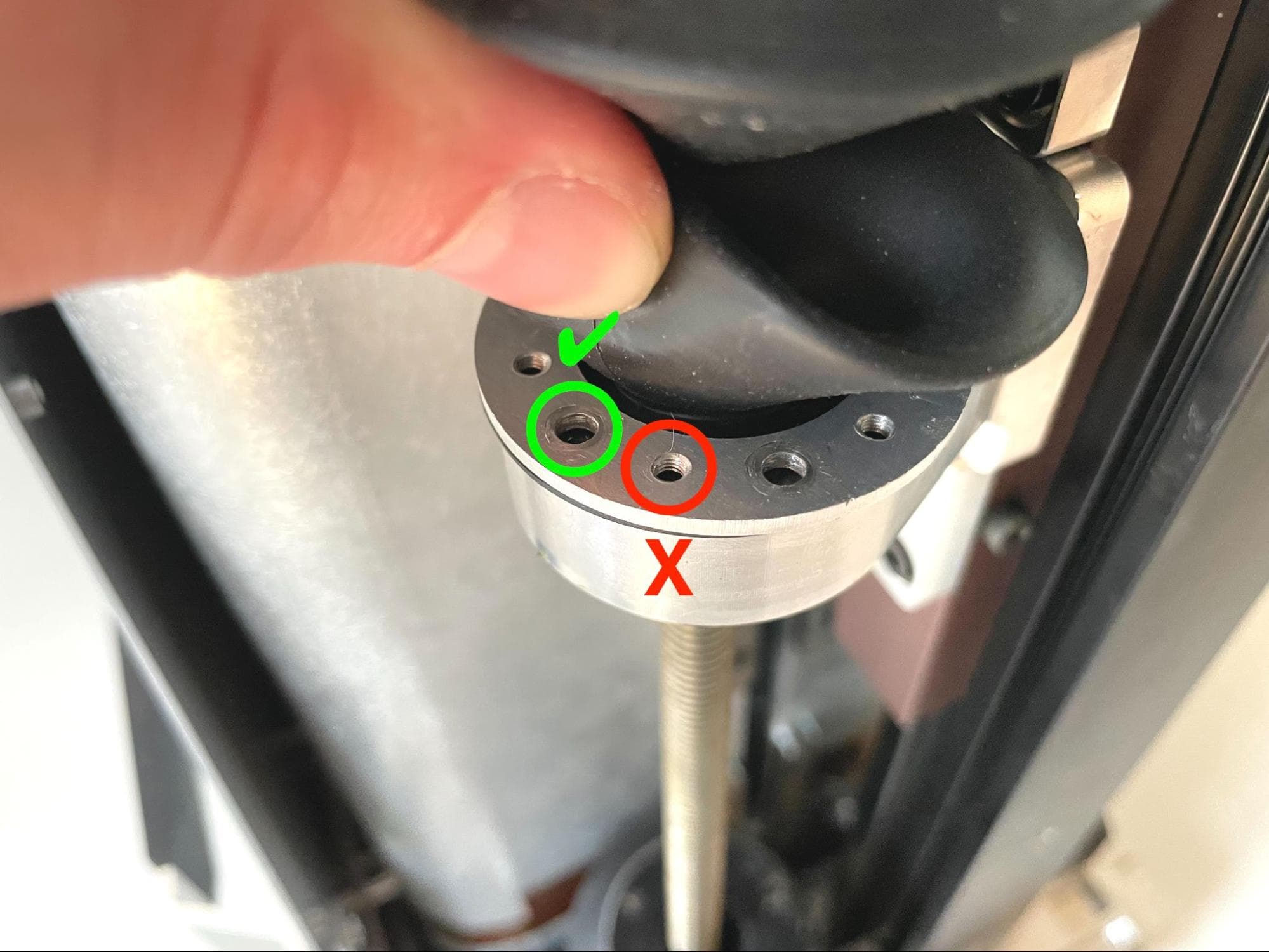 Check the carriage screws