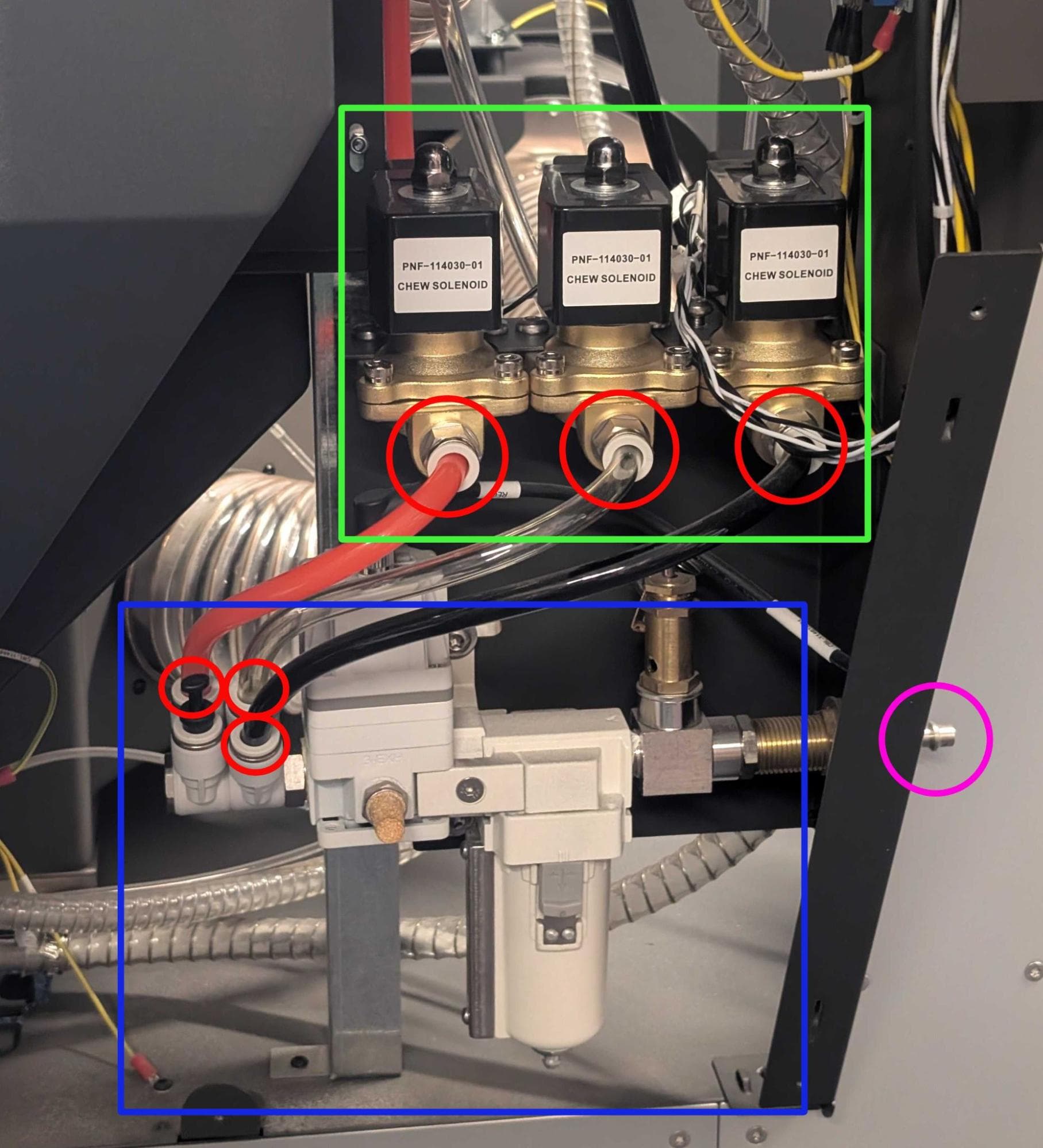 II: Inspecting or Replacing the Pneumatic Tubing