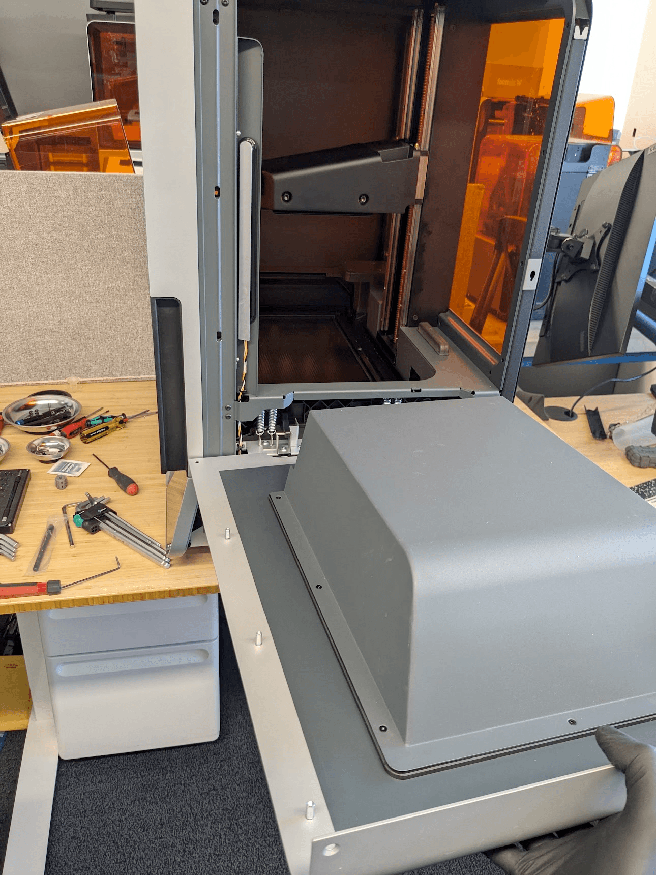 Clear a workspace around your printer.