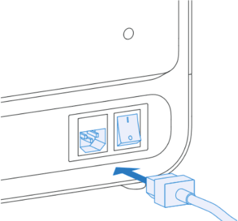 Connect the power cable.