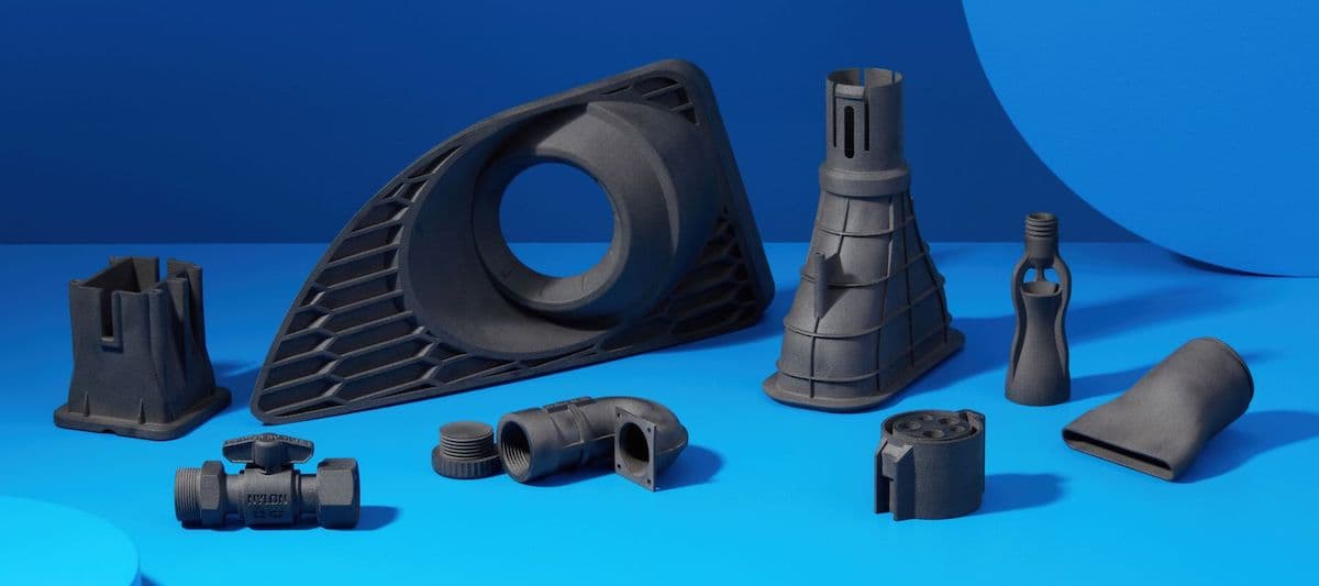 Parts printed in Nylon 12 GF