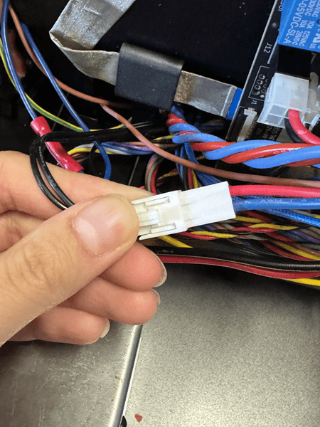 Disconnect the motor cable