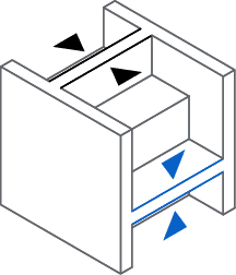 Model showing the minimum supported vertical and horizontal wall thickness on Fuse 1 generation printers