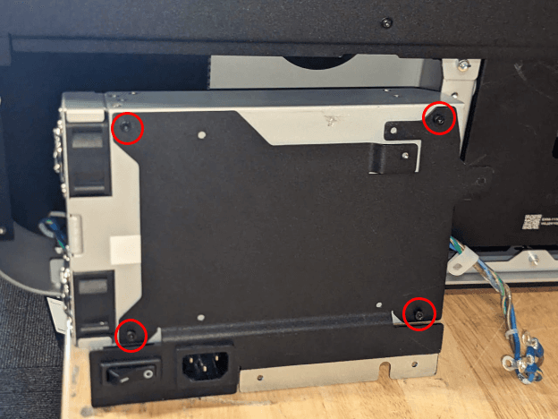 Secure the replacement power supply