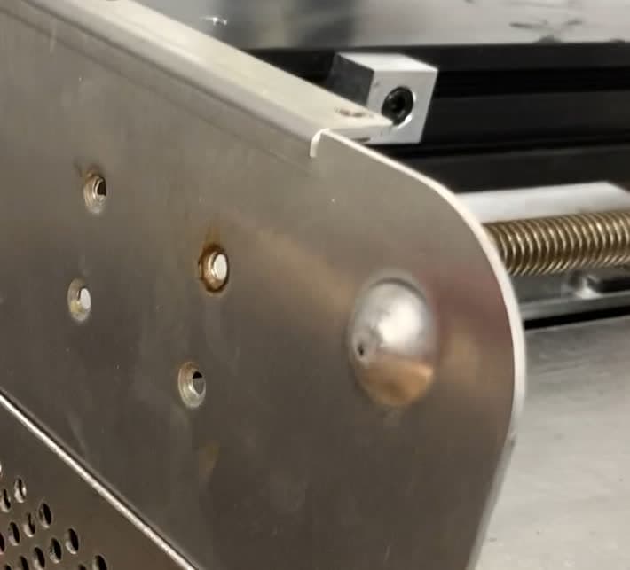 Step 1: Remove the lower rubber lead screw baffle