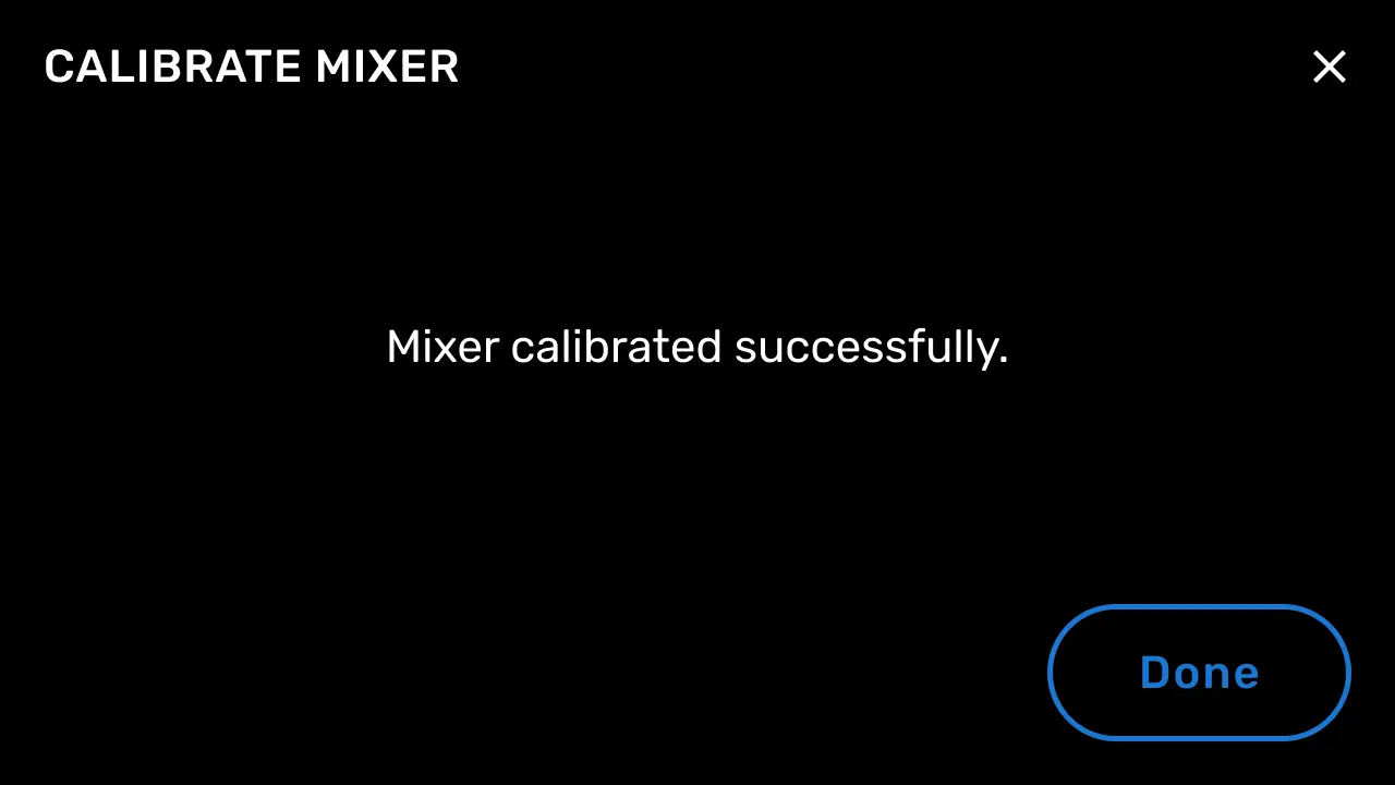 Calibration of the Fuse Sift mixer completed