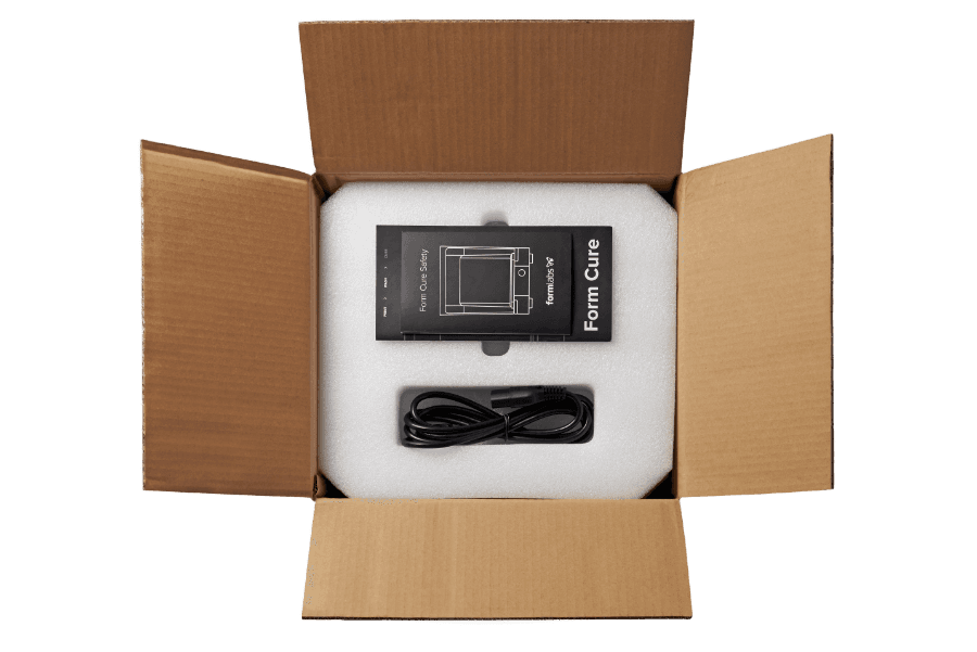 Form Cure cable box packaging
