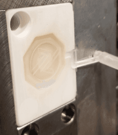 mold cavity after the injection