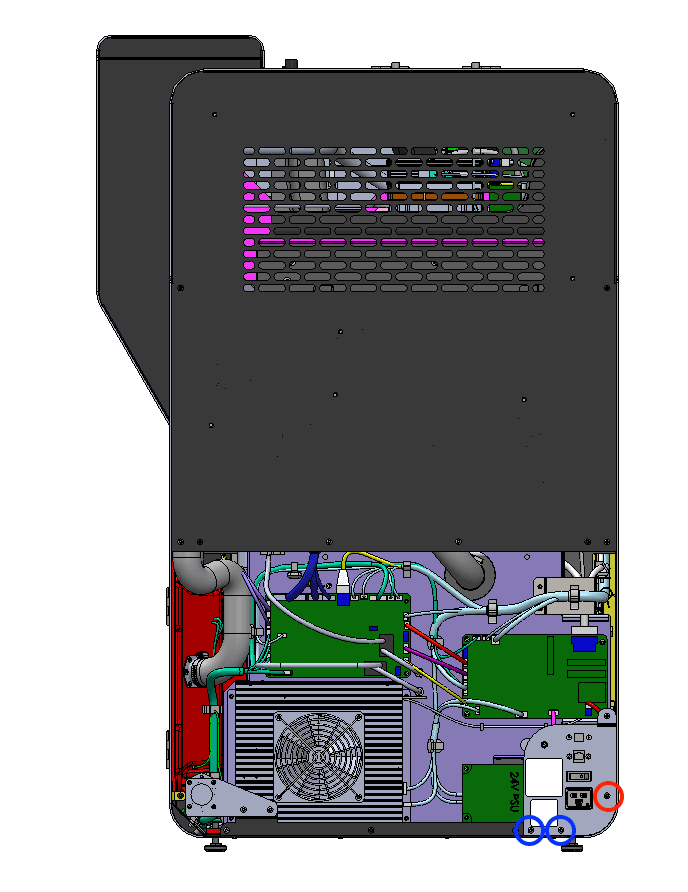 Replace the lower rear enclosure panels