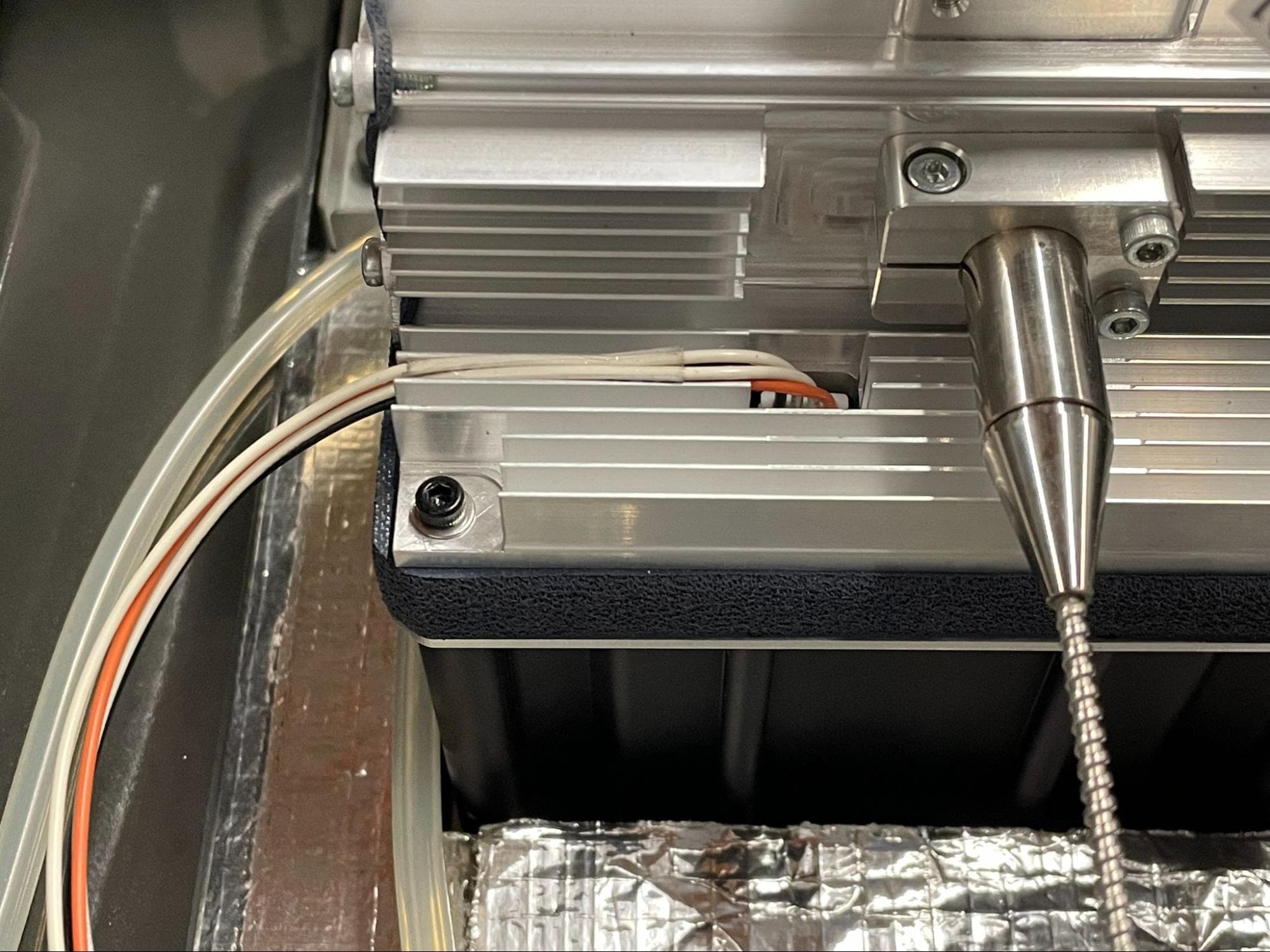 Install the new upper laser window
