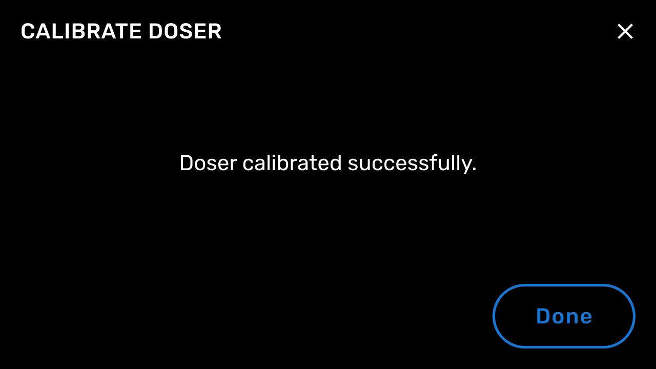Calibration of the Fuse Sift doser complete