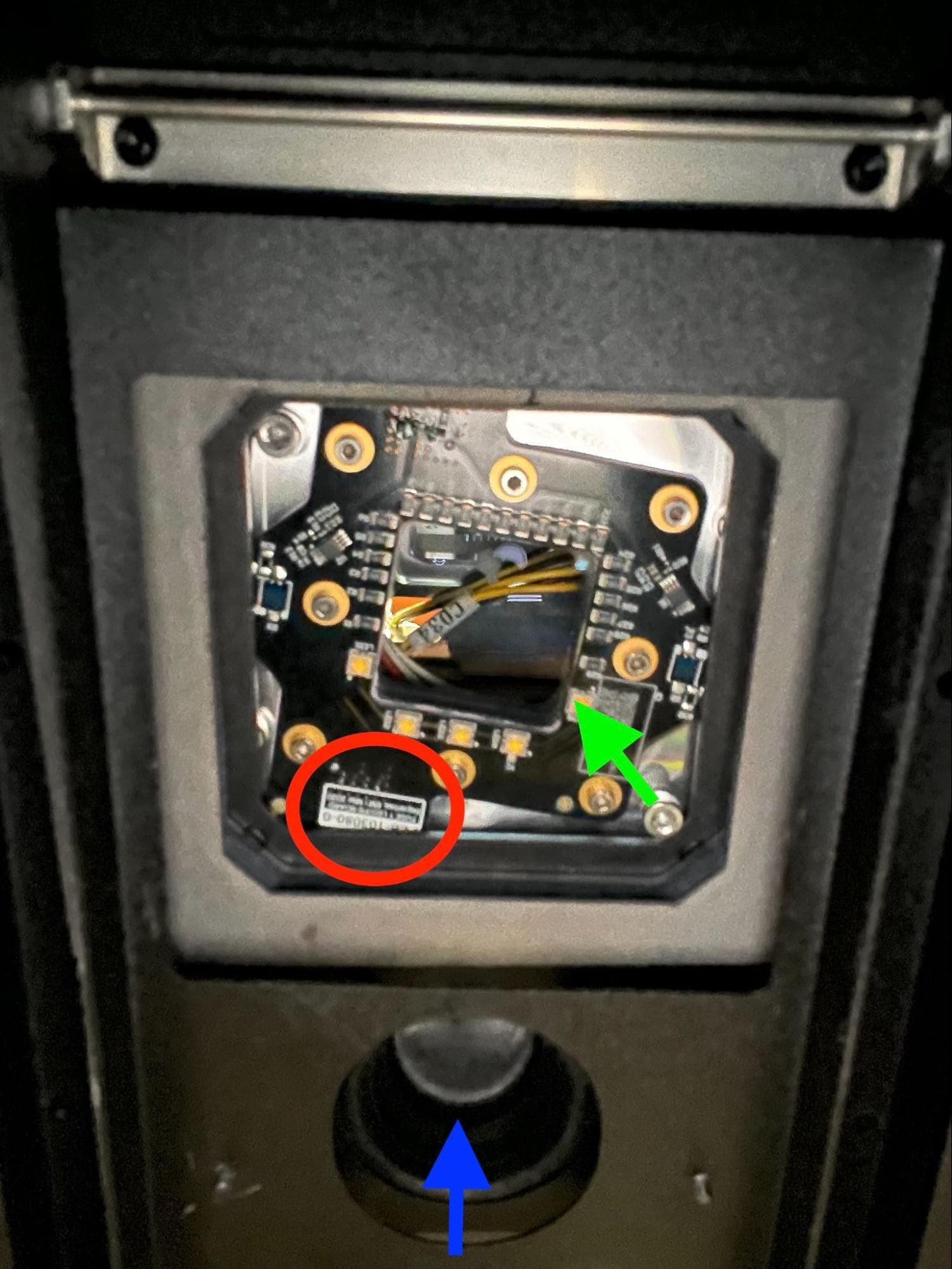 Install the new upper laser window