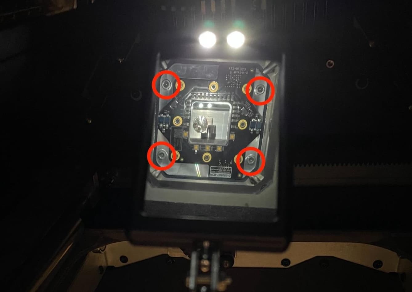 Install the new upper laser window