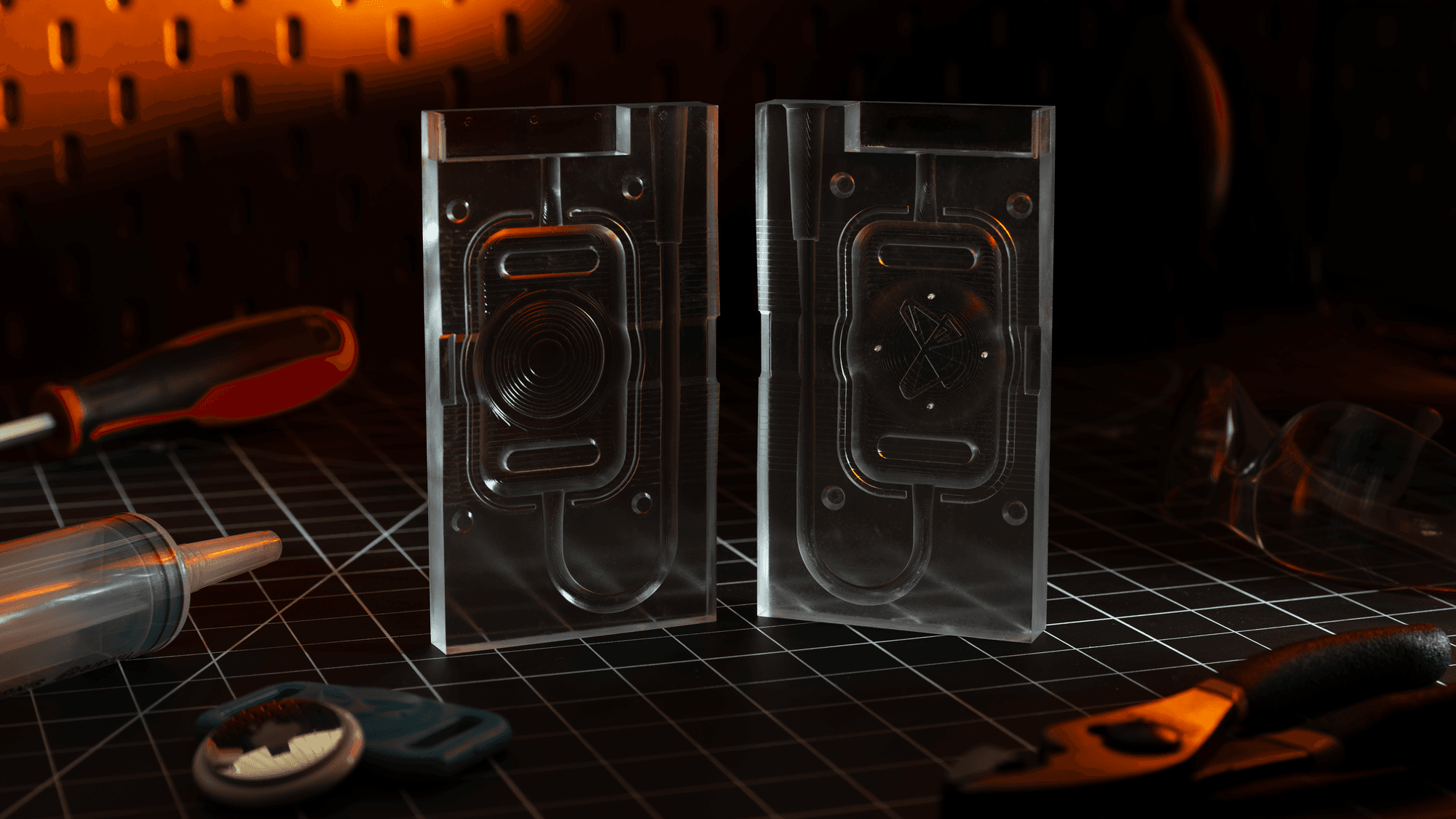 Alpha clear resin printed part