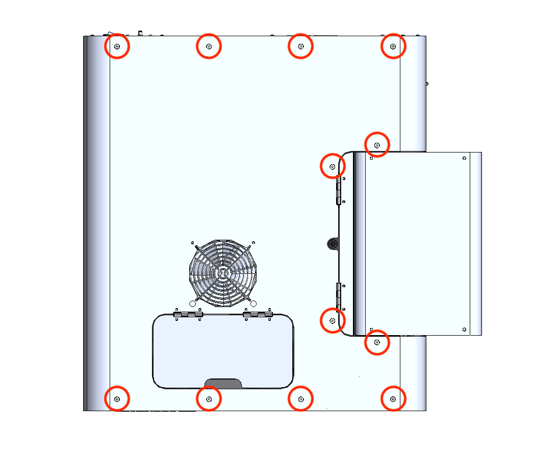Remove the top enclosure panel