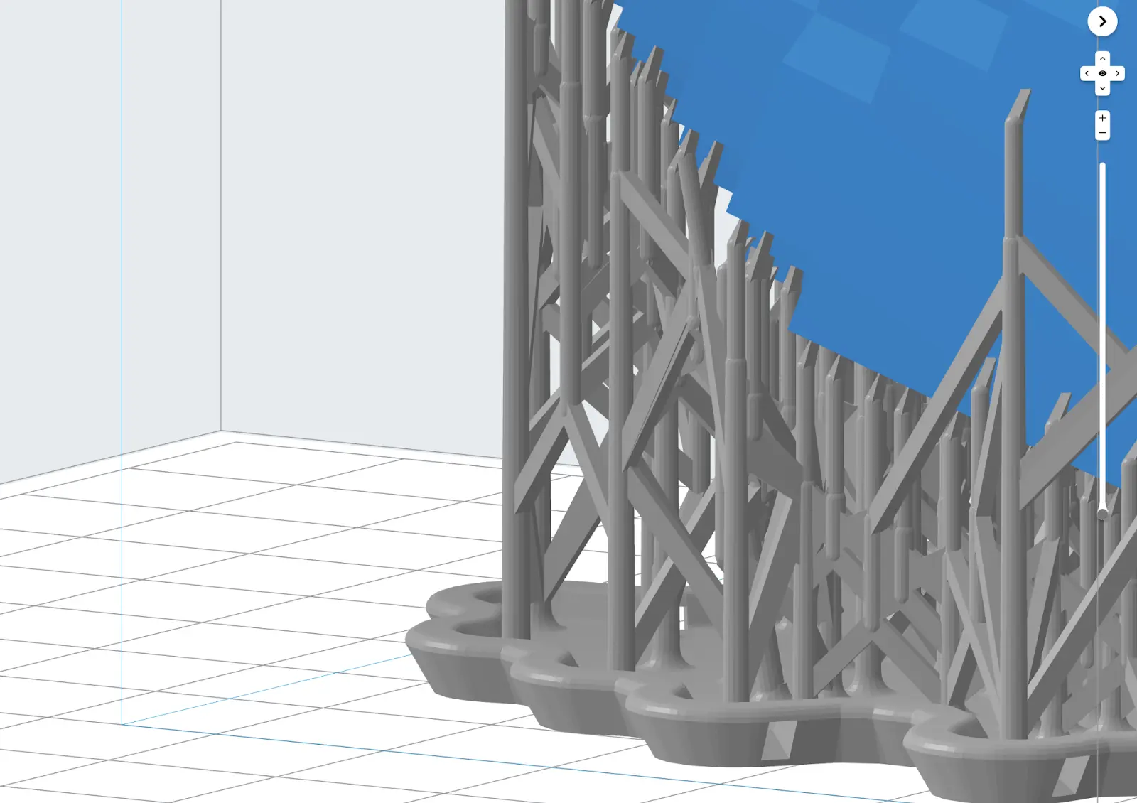 A model in PreForm without breakaway supports.