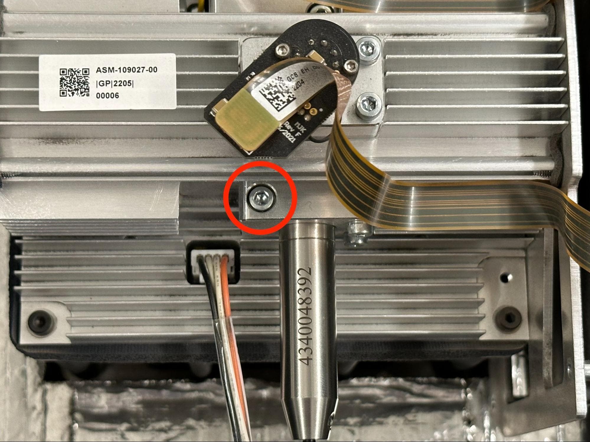 Install the new laser assembly