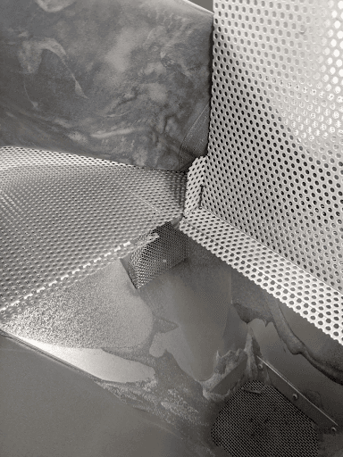 Work surface hatch.